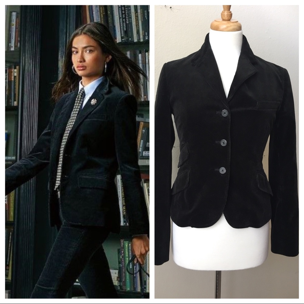 Ralph Lauren Corduroy Black Blazer
